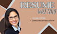 write a professional ats resume, cover letter, and linkedin optimization