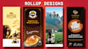do urgent flyers, brochures, banners, roll up designs