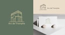 design creative line art botanical boho minimalist logo