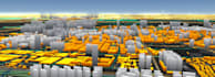 build a virtual city map with threejs,cesiumjs