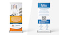 design a professional roll up banner and retractable stand