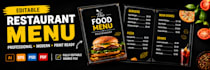 design an editable restaurant menu professionally