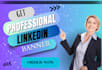 design professional linkedin banner, cover