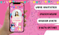 create pink bluey birthday party invitation video