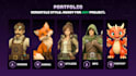 create custom 3d low poly model character, rigging for game assets and animation