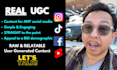 create male ugc video ads for tiktok instagram and social media