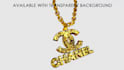 create custom 3d gold chain pendant animation