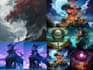 design custom ai generated concept art based backgrounds