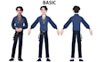 make character design turnaround concept sheet illustration