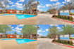 add leaves to trees, add basic landscape, add full  landscape, add pool