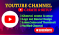 do youtube channel create and setup with logo and banner