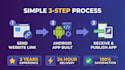 convert your wordpress or shopify website to mobile app
