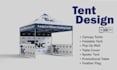 design a custom canopy tent, table cover and event flag