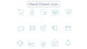 do simple, unique and hand drawn custom icons set