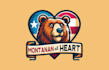 wild west montanan heart logo