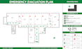 design fire emergency evacuation plan, map, diagram