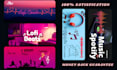 design premium and artistic spotify, deezer and tidal banners in canva pro
