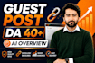 publish 100 guest posts on private high authority blogs