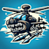 make a high quality attack helicopter mascot logo with new concept