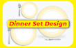 do ceramic dinner set decal art layout design