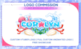 design twitch, vtuber logo, anime kawaii, gaming , cute for streamer