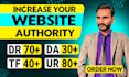 increase domain rating, domain authority da, majestic tf with SEO backlink