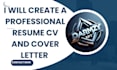 write a professional resume writing, CV writing cover letter