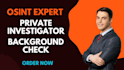 do osint online investigation and background check USA only