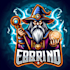 design super wizard spell mascot logo with express delivery