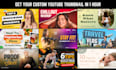 design awesome youtube thumbnail in 1 hour