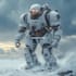 create sci fi mecha character caricature and friendship portrait