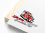 design creative trucking, towing, and dispatcher logo