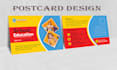 modern education kids awesome postcard design