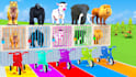 create long slide game 3d animals