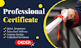 create professional certificate and diploma award