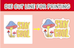 add die cut and cutline to your sticker