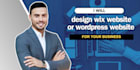 design wix website or wordpress website for your business