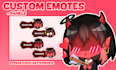 make custom cute chibi twitch emotes