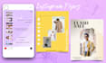 create instagram posts template, infographics, banner, flyers, carousel