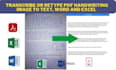 trancribe your handwriten docments and pdf conversion