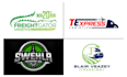do trucking cargo logistics delivery business logo design