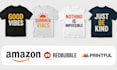 create trendy tshirt designs for pod mockups