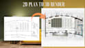 draw an architectural plan in architectural rendering
