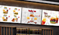 do minimal food posters, screens, and digital menu design
