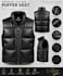 create leather puffer vest