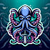 make a high quality kraken octopus mascot logo design for you