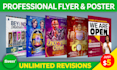 do professional urgent business flyer, poster, postcard or leaflet