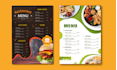 design food menu, banner and poster