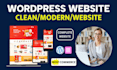 design a clean and modern wordpress website