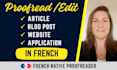 proofread and edit your french website, app, article, blog post
